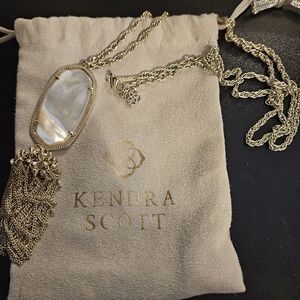 Kendra Scott Gold Mother-of-Pearl Tassel Pendant Necklace